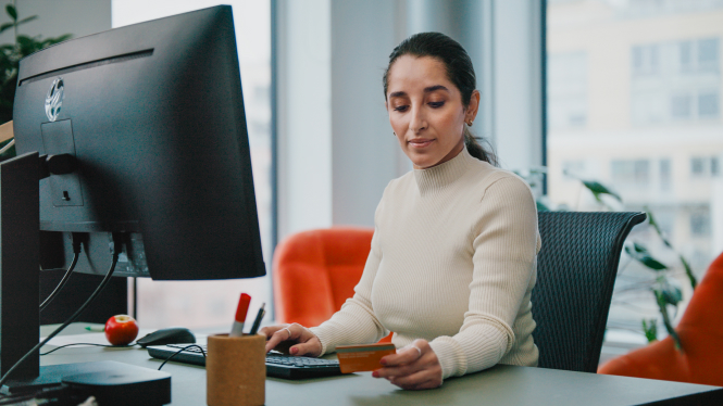 woman working